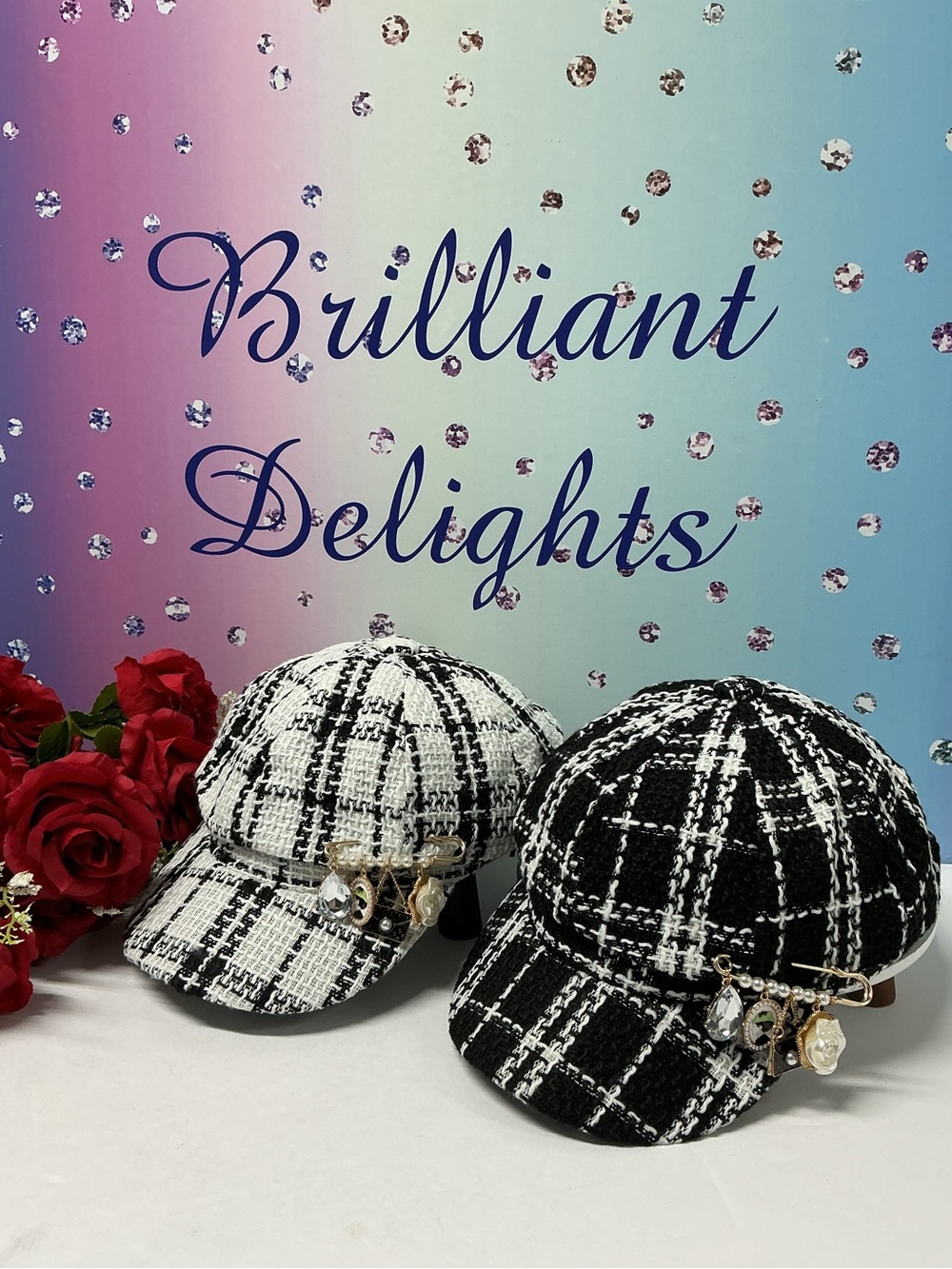 🌺OOAK CUSTOM TWEED CHARM HAT